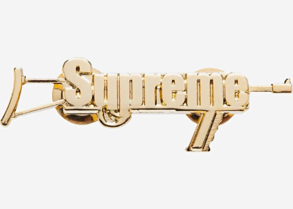 Rare Supreme Automatic Pin Gold Spring/Summer 2017 - New
